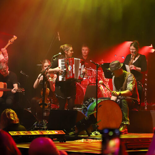 A band playing live