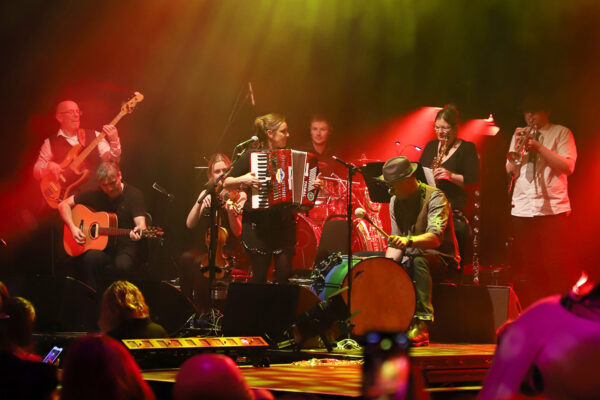 A band playing live